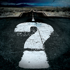 road with a question mark